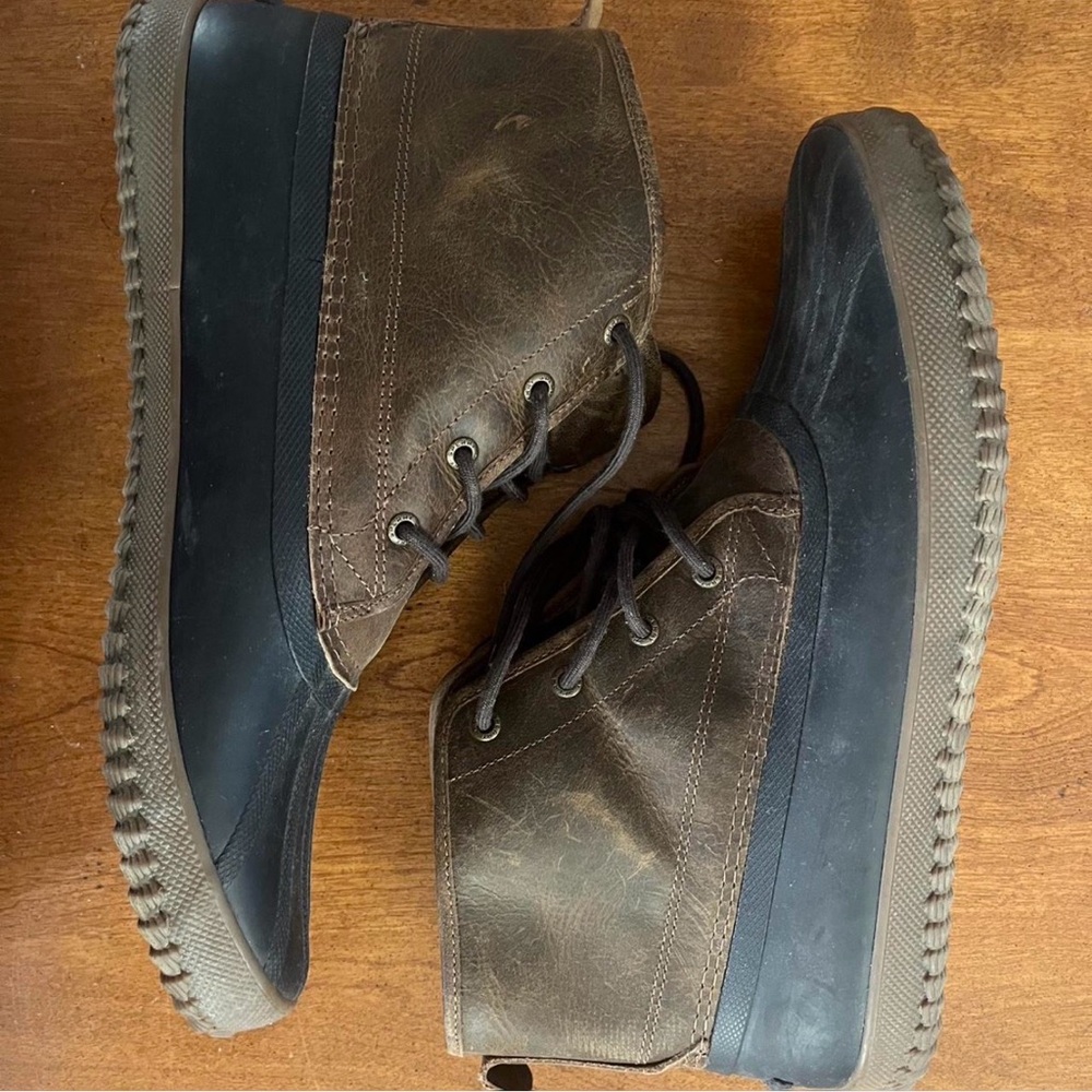 Men's Sperry Top-sider Brown and Black Duck Boots Size 13